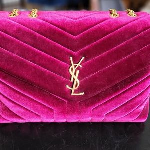 SAINT LAURENTVelvet Y Quilted Monogram Loulou Large